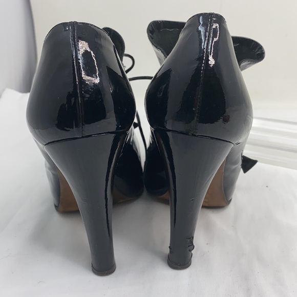 Moschino Sz 36.5 Black Patent Leather Heel Oxfords - Picture 9 of 15